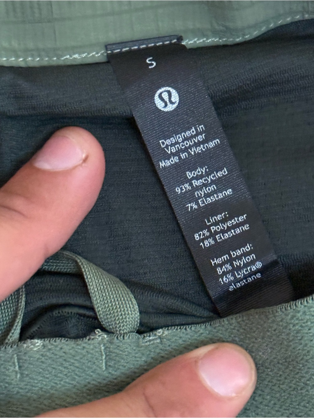 lululemon athletica Men's Two-in-One Performance Shorts - Olive Green - Picture 3 of 7